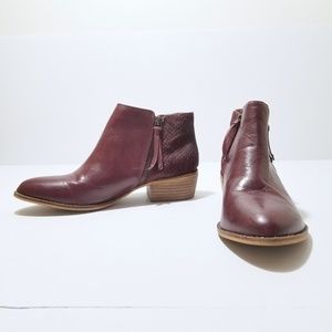 Matisse Brooklyn Red Ankle Booties with Fur - 7.5